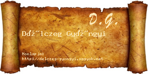 Délczeg Gyöngyi névjegykártya