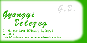 gyongyi delczeg business card